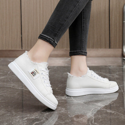 Damen Sneaker Lässig Used Look Elastisch