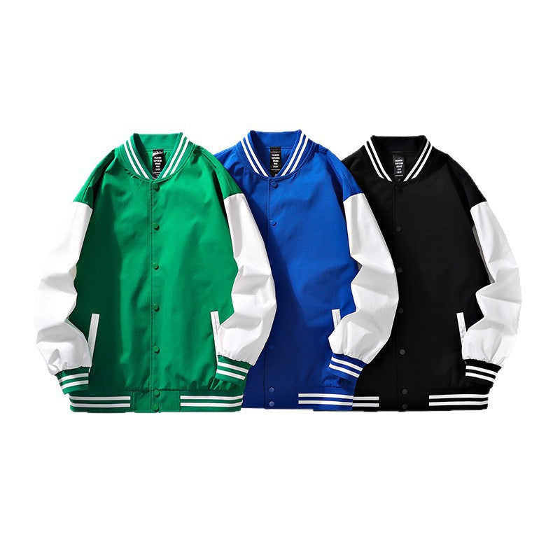 Herren Bomberjacke Sportlich Mit Kontrastärmeln Modern
