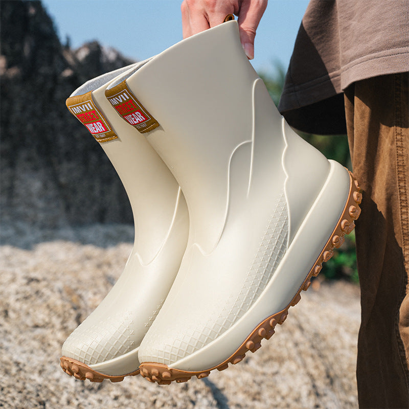 Herren Gummistiefel Rutschfest Wasserdicht Outdoor - BerlinGlamour