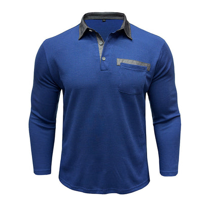 Herren Polohemd Langarm Modern Eleganter Stil