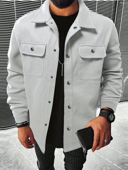 Herren Jacke Modern Stilvoll Outerwear Schwarz