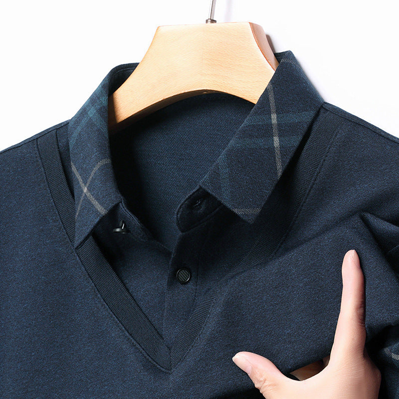 Herren Pullover V-Ausschnitt Modern Strukturiert Elegent