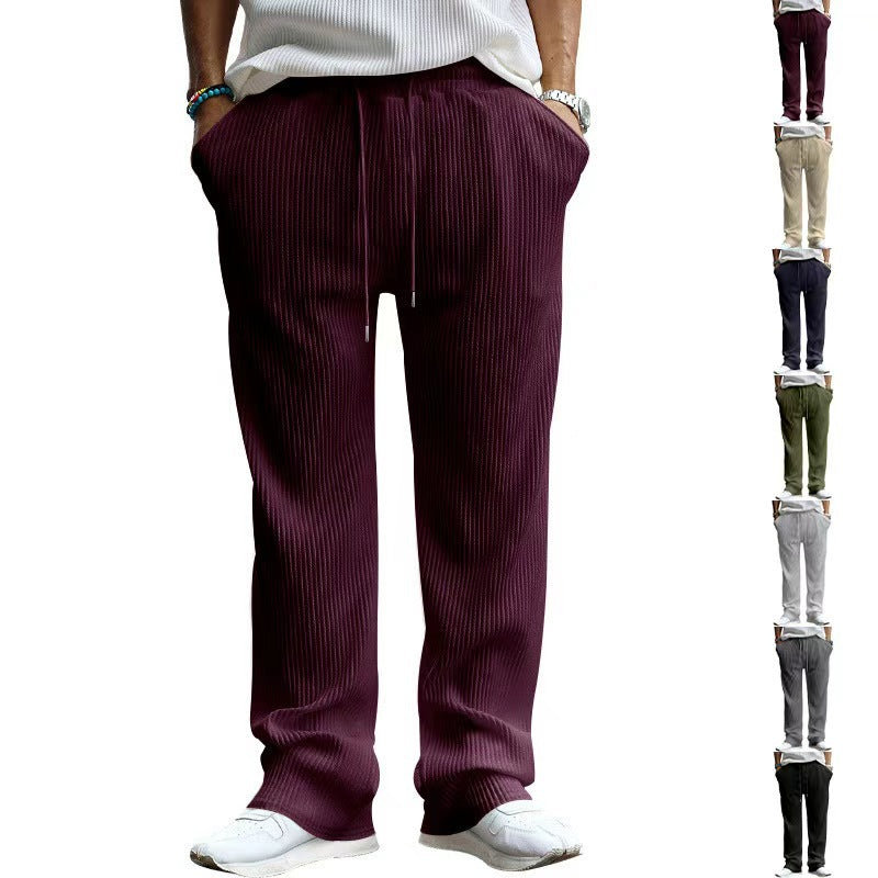 Herren Freizeithose Elegant Rippenoptik Casual - BerlinGlamour
