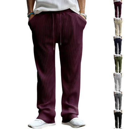 Herren Freizeithose Elegant Rippenoptik Casual - BerlinGlamour