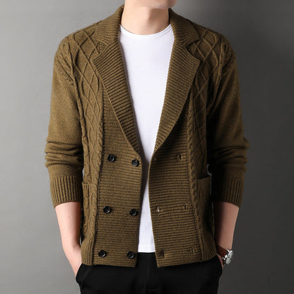 Herren Strickjacke Doppelknopf Modern Berlin Style