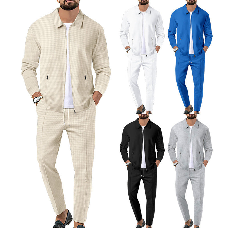 Herren Sport-Outfit Zweiteiler Modern Strukturiert - BerlinGlamour
