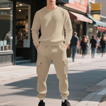 Herren Sweatshirt Set mit Cargo-Hose Jogging Style