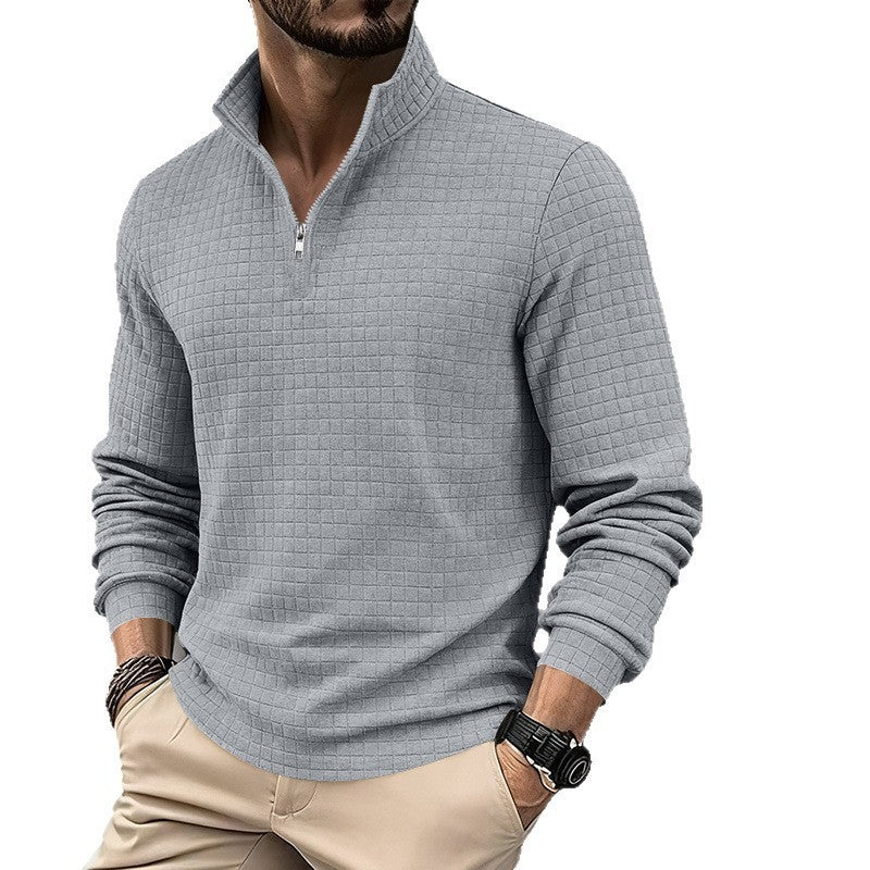 Herren Sportpullover Strukturiert Modern Zip - BerlinGlamour