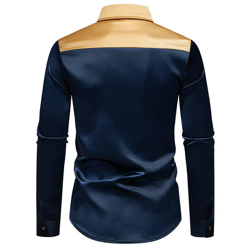 Herren Hemd Elegantes Business Hemd mit Kontrastkragen