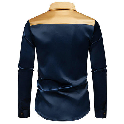 Herren Hemd Elegantes Business Hemd mit Kontrastkragen