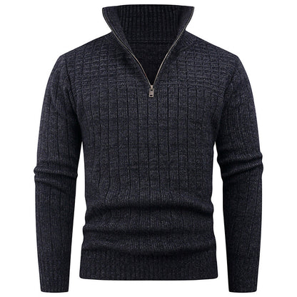 Herren Rollkragenpullover Hochwertig Modern Reißverschluss