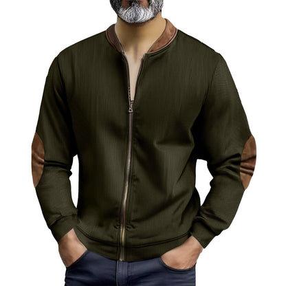 Herren Lederjacke Sportlich Modern mit Akzenten