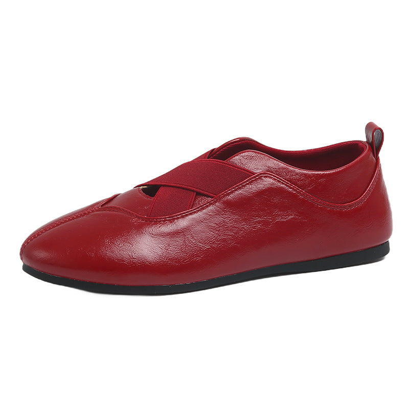Damen Ballerinas Bequem Elegant mit Gummizug
