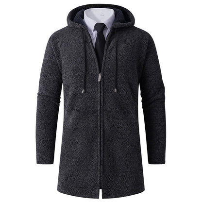Herren Hoodie-Jacke Lässig Mit Kapuze Reißverschluss