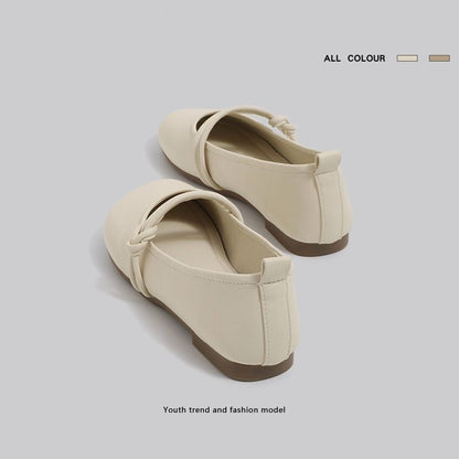 Damen Ballerinas Bequem mit Knotendesign Modern