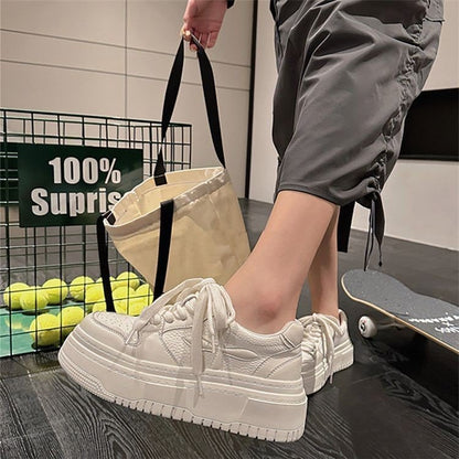Damen Sneaker Plateau Sportlich Elegante Schuhe