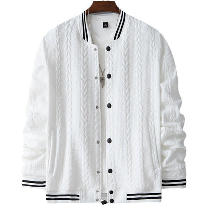 Herren Freizeitjacke Strickmuster Modern Sportlich