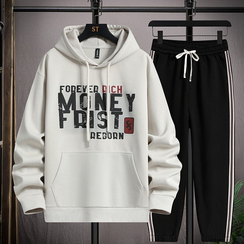 Herren Sportanzug Bequem Kapuzenpullover Jogginghose Casual - BerlinGlamour