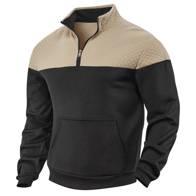Herren Sweatpullover Lässig Gepolstert Reißverschluss Modern