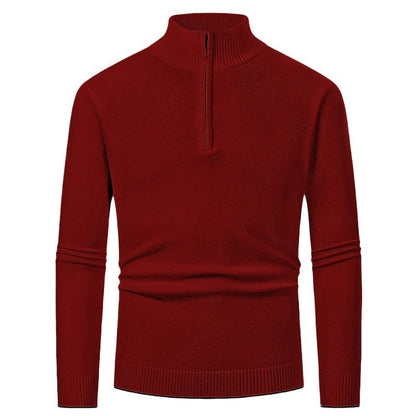 Herren Rollkragenpullover Elegent Reißverschluss Warm