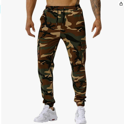 Herren Cargohose Camouflage Militärhose mit Seitentaschen