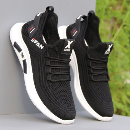 Damen Sneaker Leicht Sportlich Atmungsaktiv Weiß