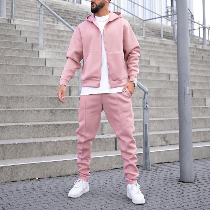 Herren Kapuzenpullover Set Sweatshirt Baumwolle Comfort