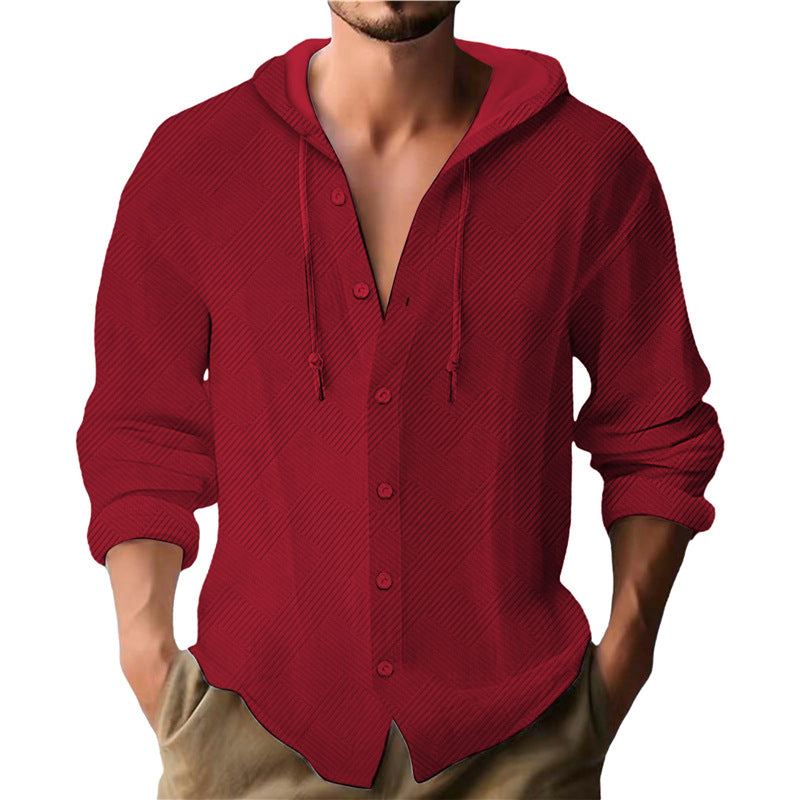 Herren Kapuzenpullover Strukturiertes Design Modern