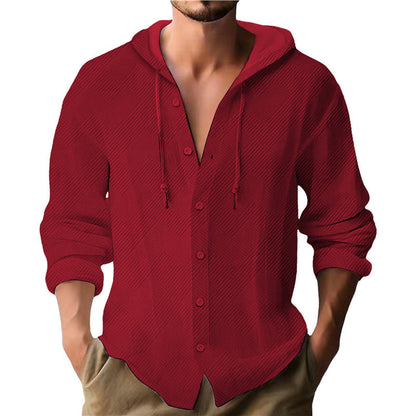 Herren Kapuzenpullover Strukturiertes Design Modern