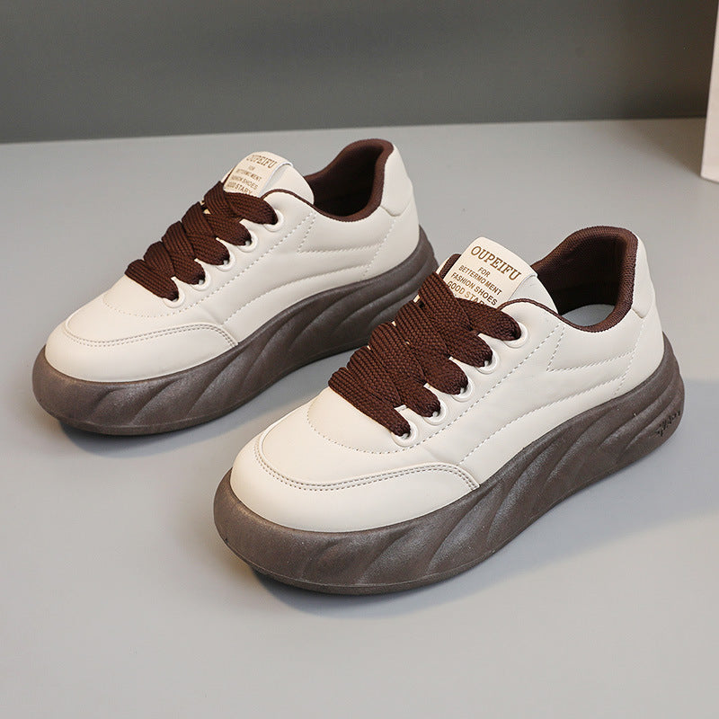 Damen Plateausneakers Hoch Modisch Atmungsaktiv