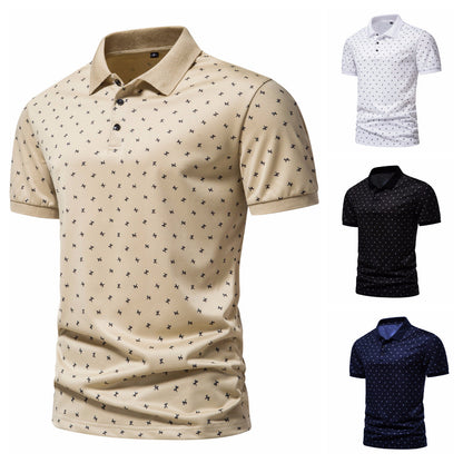 Herren Poloshirt Modern Atmungsaktiv mit Muster - BerlinGlamour