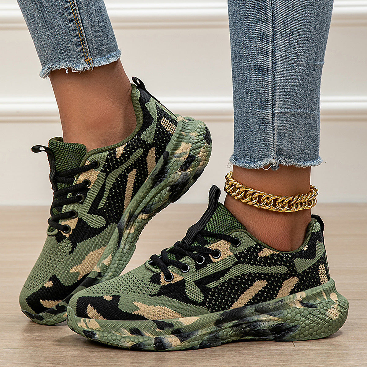 Damen Sneaker Atmungsaktiv Flexibel Laufsohle Komfort