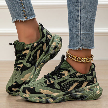Damen Sneaker Atmungsaktiv Flexibel Laufsohle Komfort