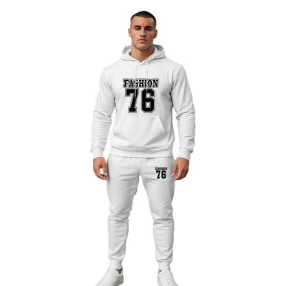 Herren Sport Set Hoodie Jogginghose Bequem Grau