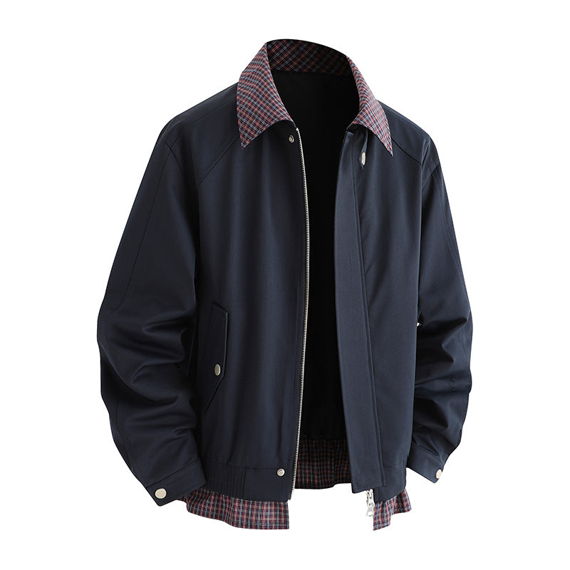Herren Übergangsjacke modisch kariert Innenfutter Berlin Style