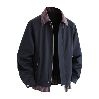 Herren Übergangsjacke modisch kariert Innenfutter Berlin Style