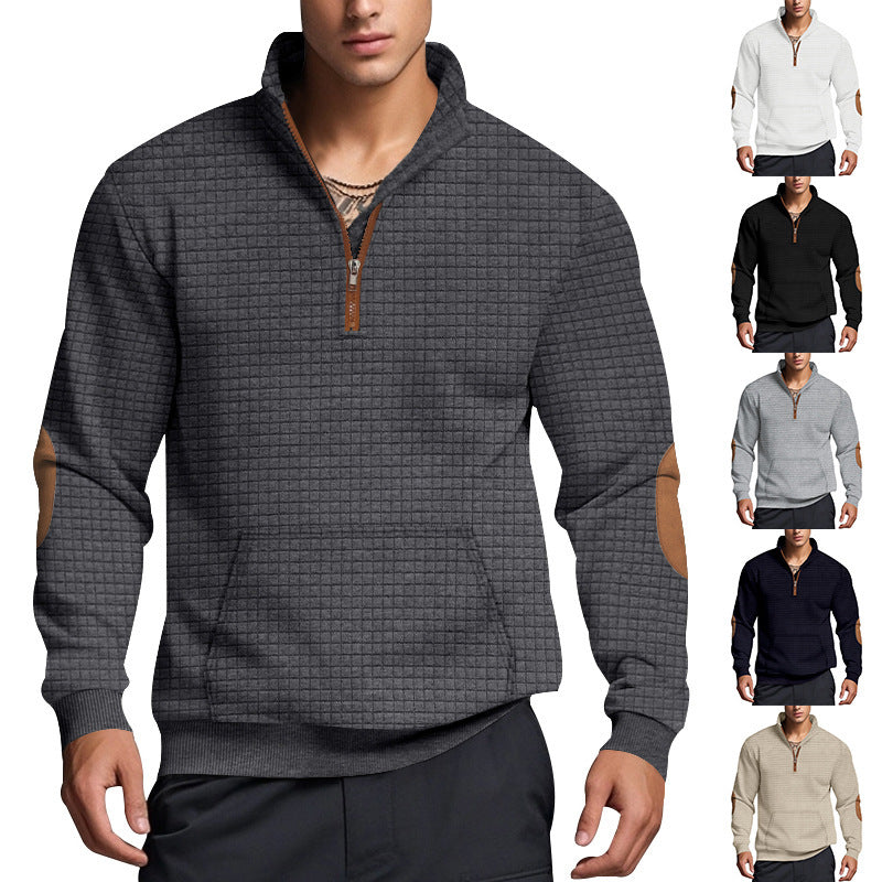Herren Hoodie Sportlich mit Reißverschluss Grau - BerlinGlamour