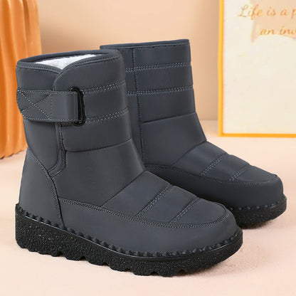 Damen Winterstiefel Isoliert Warm mit Klettverschluss