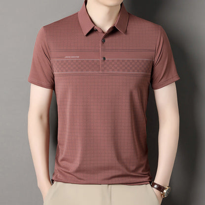 Herren Poloshirt Atmungsaktiv Piqué Kontraststreifen Modern