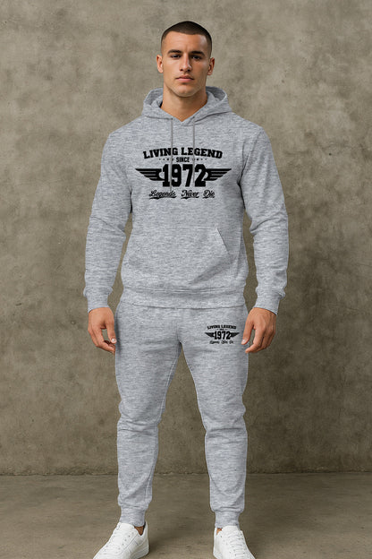 Herren Joggingset Hoodie und Hose Mit Trend Druck Berlin