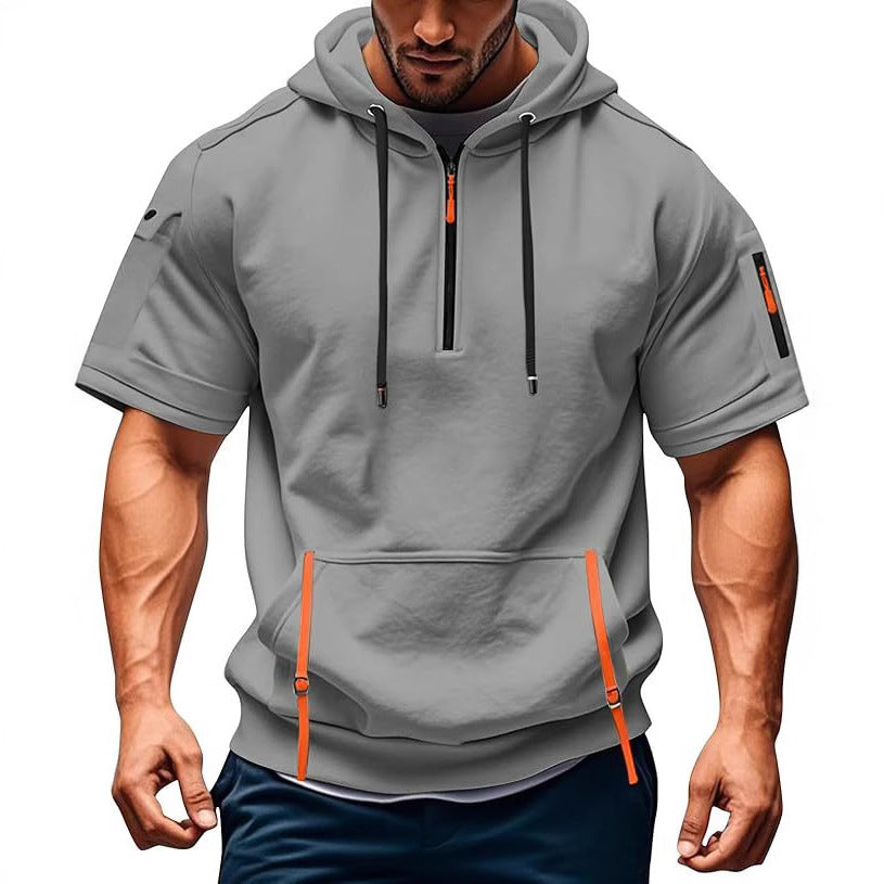 Herren Hoodie Freizeitjacke Mit Reißverschlusstaschen Modern