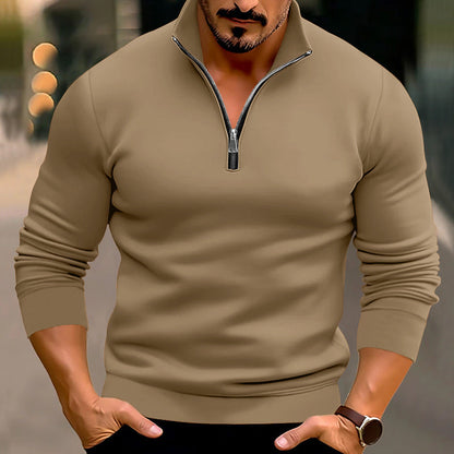 Herren Strickpullover Bequem Halbzipp Reißverschluss Modern