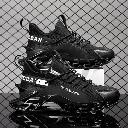 Damen Sport-Sneaker Atmungsaktiv Leichtlaufend Schwarz
