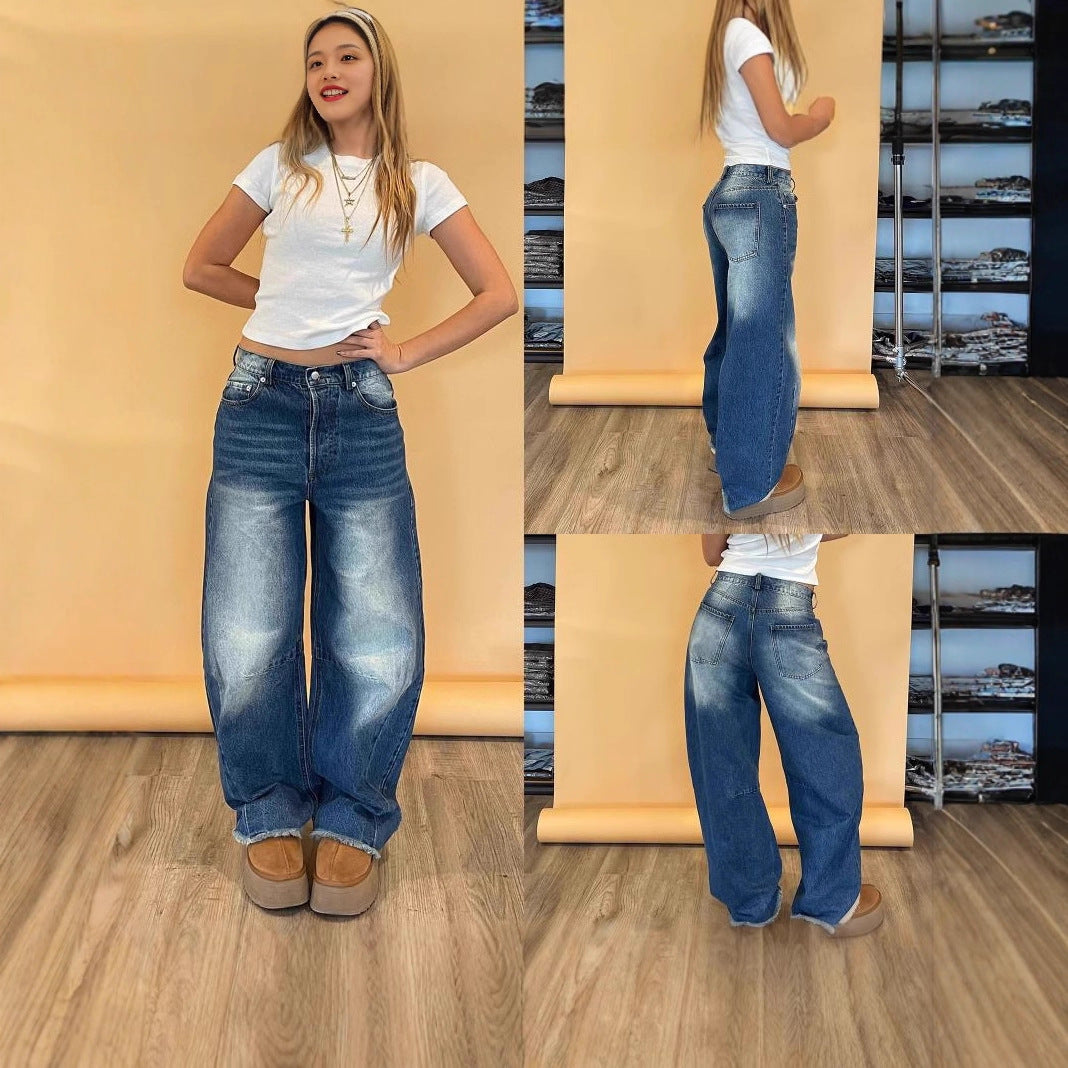 Damen Jeans Bequem Lockere Alltagsjeans - BerlinGlamour