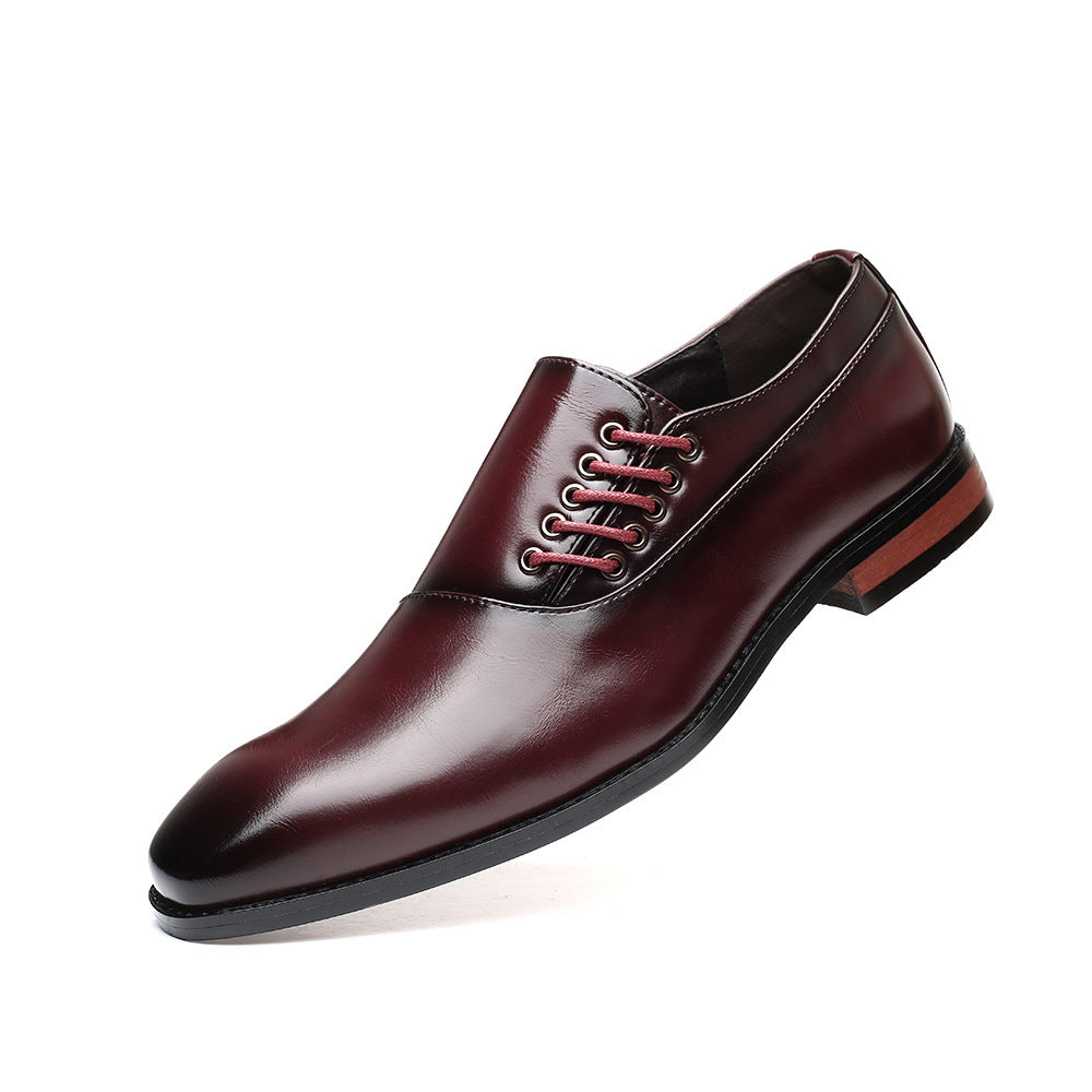 Damen Schnürschuhe Hochglanz Leder Elegante Schuhe Schwarz