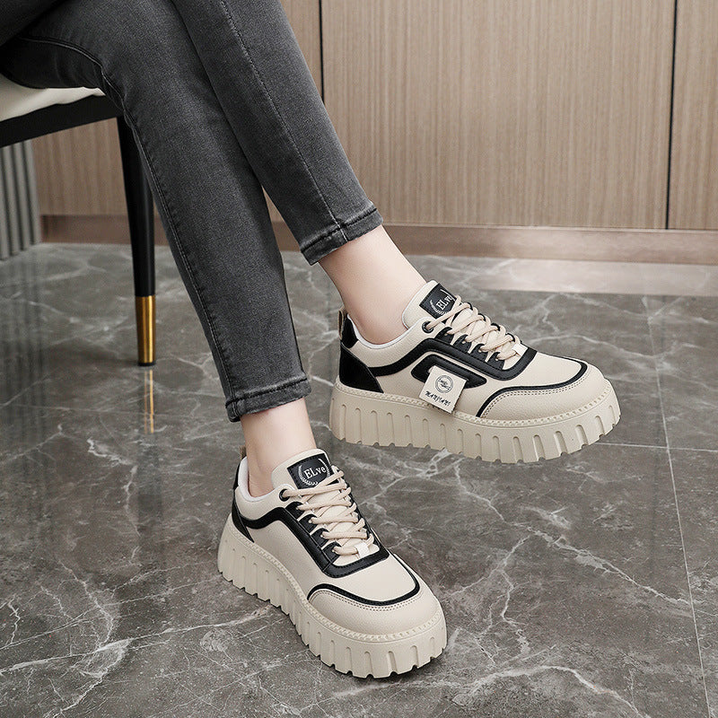 Damen Sneaker Chunky bequem mit weicher Gummisohle