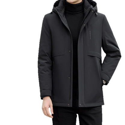 Herren Winterjacke Isoliert Verstellbares Kapuzen mit Taschen