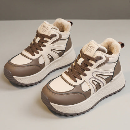 Damen Sneaker Warmfutter Rutschfest Trendschuhe