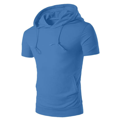 Herren Kapuzenoberteil Kurzarm Sportlich Trendy