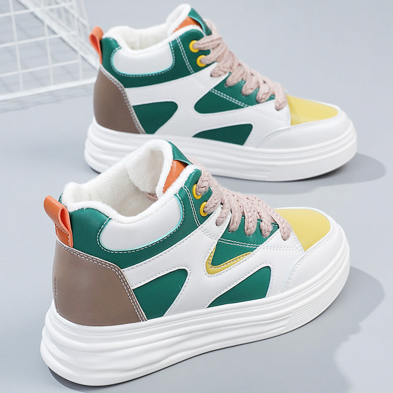 Damen Sneaker High-Top modisch Trendfarben - BerlinGlamour